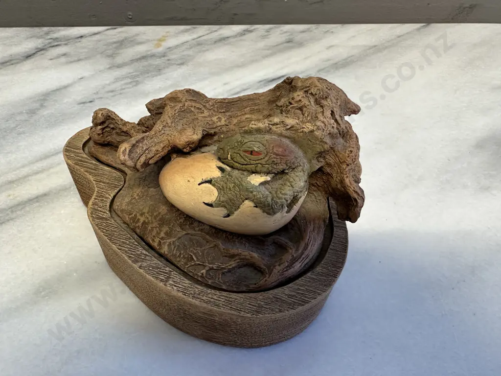 1989 Vintage Cain The Hatching Limited Edition Resin Dragon Trinket Dish 1077/5000 Image 1++